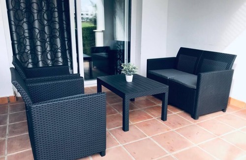 Sucina Apartamento | Apartamento en planta baja con terraza, jardín y piscina