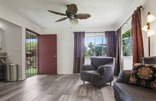 Kapoho Casa | Ground-floor dog-friendly home with patio, gazebo, washer/dryer, & garden views