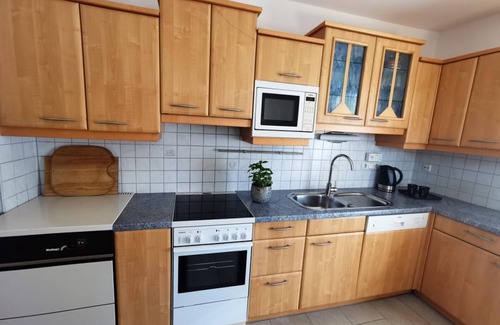 Woerth Apartamento | Gschlössl, Ferienhaus - Ferienhaus, Dusche und Bad, WC, 2 Schlafräume