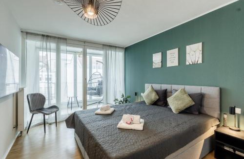 Guetersloh Apartamento | GT-City Suite 03 I Balkon I Gas-Grill I Smart TV