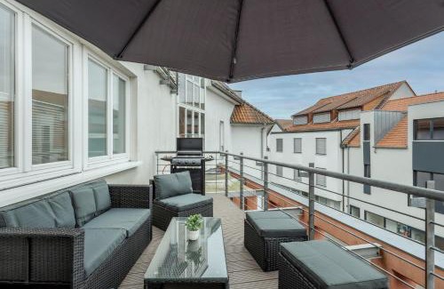 Guetersloh Apartamento | GT-City Suite 03 I Balkon I Gas-Grill I Smart TV