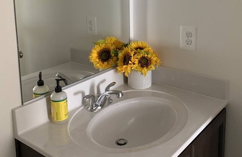 Ashburn Casa | Guest Bedroom in One Loudoun Townhouse w/ Full Dedicated Bathroom