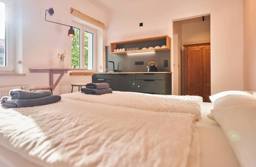 Bad Toelz Casa | Casa de huéspedes 'Alte Seifensiederei - Malala' con terraza compartida, jardín compartido y Wi-Fi