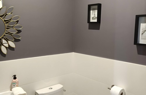 Eymet Casa | Casa de huéspedes 'La Chambre Rayures' con terraza compartida, jardín compartido y Wi-Fi