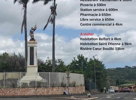 Le Lamentin Apartamento | Hébergement en rez-de jardin clos - Proche de l'aéroport 4km - Parking gratuit - Commerce et restauration à proximité - Wifi