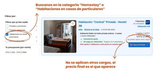 Salto Casa | Habitación "Norte" con baño privado al fondo - 3B