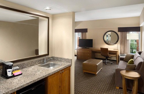 North Clayton Hotel | Hampton Inn and Suites Clayton/St Louis-Galleria Area 1 King Studio Suite