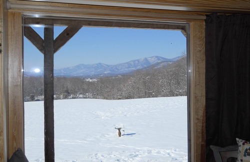 Nelson Cabina | Hand hewn log cabin with beautiful views of the Blue Ridge Mountains