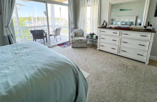 Fairfield Harbour Casa | Harbor View by Salty Sweet Retreats: Majestic Marina Front Townhome 3 Story Deck