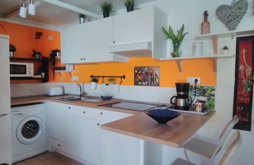 Caleta de Fuste Casa | Apto tipo loft, terraza vistas al mar, piscina comunitaria, wifi/parking free