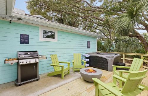 Vilano Beach Casa | Haven Hidden Grove Buyout 2 Homes - Walk to Beach Hot Tub Game Room Deck