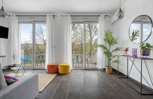 Saint Clair Apartamento | Havre de paix pour 4, clim et balcon, Caluire