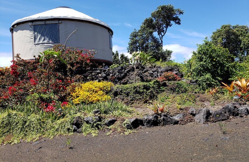 Ocean View Cabaña | Hawaii Yurt de lujo por menos