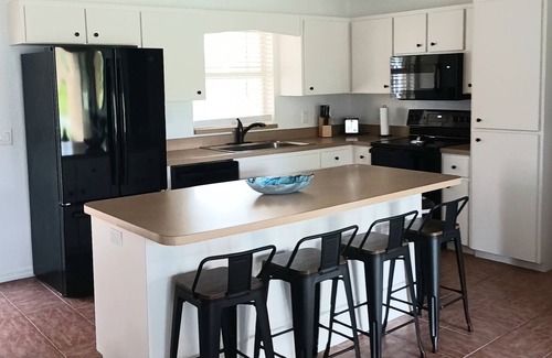 North Port Casa | Heated pool home in quiet neighborhood