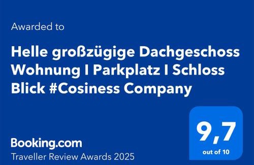 Schwerin Apartamento | Helle großzügige Dachgeschoss Wohnung I Parkplatz I Schloss Blick #Cosiness Company