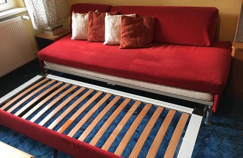 Michendorf Casa | Helles Doppelzimmer im Untergeschoss mit Bad im Grünen nahe Potsdam