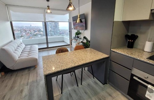 Antofagasta Apartamento | Hermoso depto de 1D terraza y vista mar