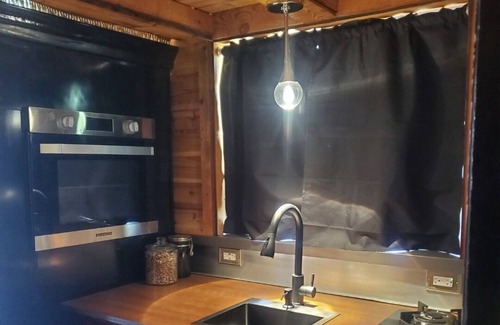 Port Ludlow Cama Y Desayuno | High end tiny home with tons of light, exposes serene views of mature forests.