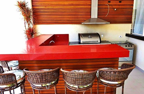 Jardim Acapulco Casa | Alto estándar de lujo Guaruja Acapulco Holiday Holidays FDS Pantalla grande120Pol R $ 800 / día Arriba