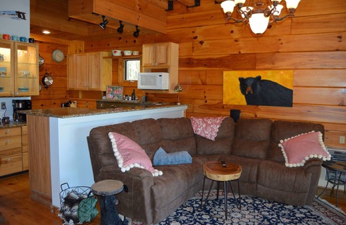 Clayton Cabina | Highlands View Log Cabin with Fenced Yard
