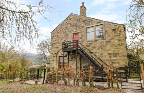 Oxenhope Cabaña | HIGHVIEW, admite mascotas, con un jardín en Haworth, Ref 1005115