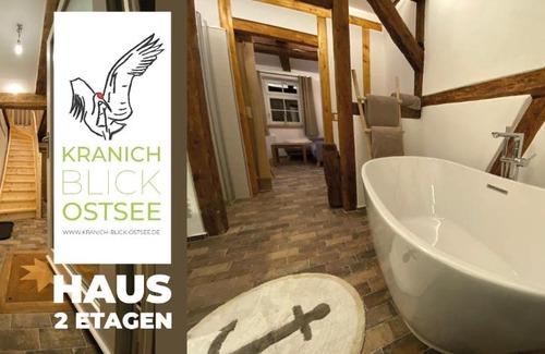 Neu Bartelshagen Casa | Historisches Bauernhaus für 8 Personen mit Luxus und Natur auf 2 Etagen ideal für Familien und Hunde 2500m2 eingezäunt an der Ostsee