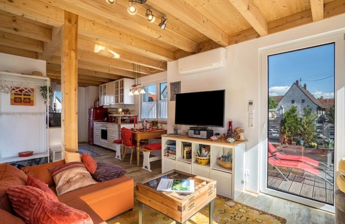 Sasbach am Kaiserstuhl Casa | Casa de vacaciones 'Haus Himmelblick' con piscina compartida, Wi-Fi y aire acondicionado