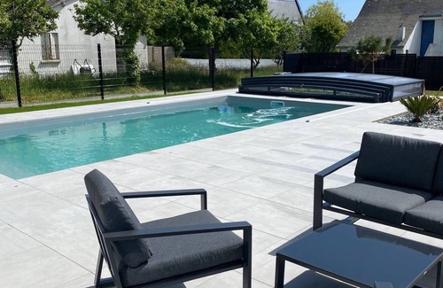 Saint-Gildas-de-Rhuys Casa | Casa de vacaciones 'Maison Ty Rhuys' con piscina privada, terraza privada y Wi-Fi