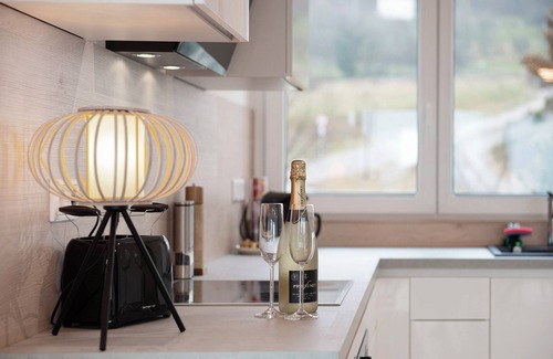 Ludwigshafen Casa | Casa de vacaciones 'Aura Gesamt' con terraza privada, jardín privado y Wi-Fi