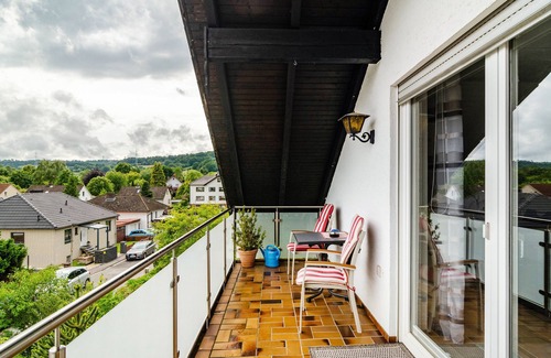 Mengershausen Casa | Casa de vacaciones 'Am Rehwinkel' con balcón y Wi-Fi