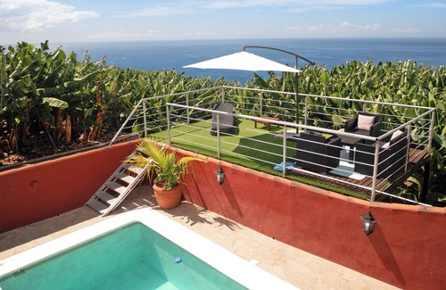 Tijarafe Casa | Casa de vacaciones "Casa La Flamenca" con vistas al mar, piscina privada y Wi-Fi