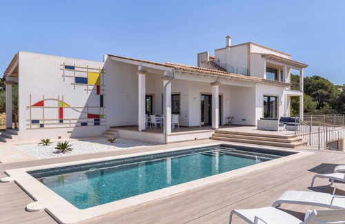Ses Salines Casa | Casa de vacaciones Colonias con vistas al mar, piscina privada, terraza, A/C y Wi-Fi
