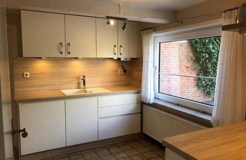 Langenhorn Casa | Casa de vacaciones "Großes Reetdachhaus Langenhorn" con jardín, terraza y Wi-Fi