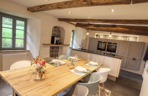 Brilon Casa | Casa de vacaciones 'Michels Mühle - Wieder Land Sehen' con terraza privada, jardín privado y Wi-Fi