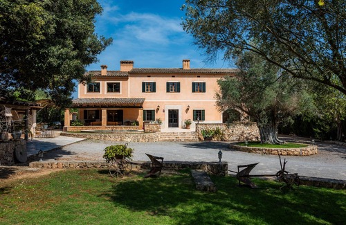 Manacor Casa | Casa de vacaciones "Son Moix" con vistas a la montaña, jardín, terrazas, balcón y piscina