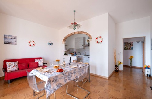 La Strea Casa | Casa de vacaciones 'Villetta Privata Hoana Sul Mare' con vistas al mar, jardín y aire acondicionado
