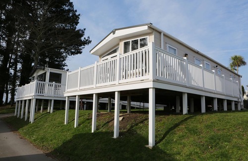 Hamworthy Casa | Caravana familiar con vistas panorámicas al mar