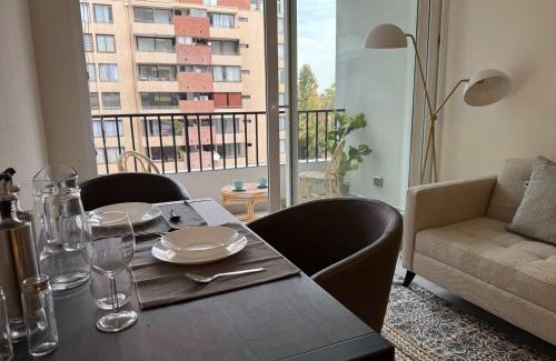 Nunoa Apartamento | HOM I Nuevo Depto 1D1B Nunoa 2PAX Metro PlazaEgana