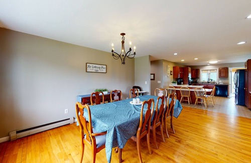 South Burlington Casa | Dog-friendly home with mountain view, large yard, fire pit, & 3-season room