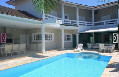 Jardim Acapulco Casa | CASA EN JARDÍN ACAPULCO GUARUJA CONDO (PISCINA, BARBACOA, 4 SUITES)