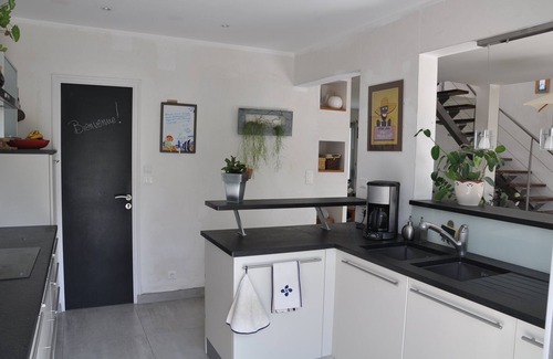 Kerroch Casa | Casa en Ploemeur: Acceso directo playa Vista y la isla de Groix