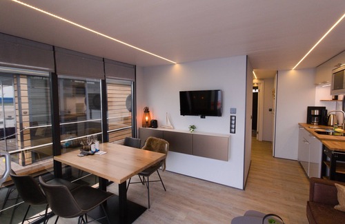 Wendtorf Alquiler De Eote | Houseboat Fjord Luna with bio-sauna and roof terrace in Wendtorf