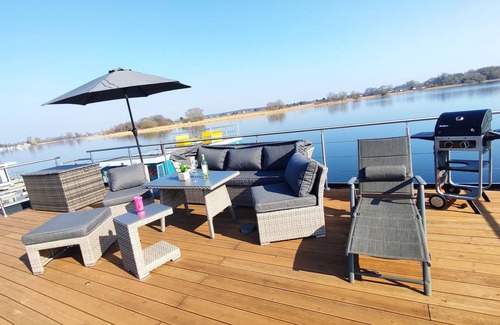Havelsee Alquiler De Eote | Casa flotante Maris con gran solarium en Zehdenick