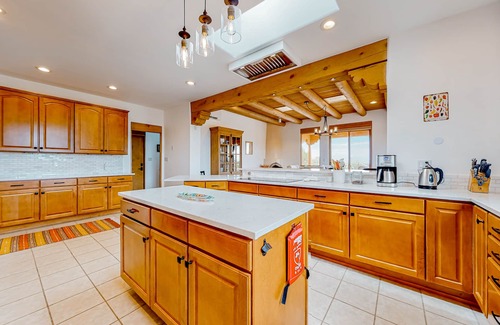 Canoncito Casa | Idyllic mountain-view retreat with luxe interior & private sunset-view hot tub