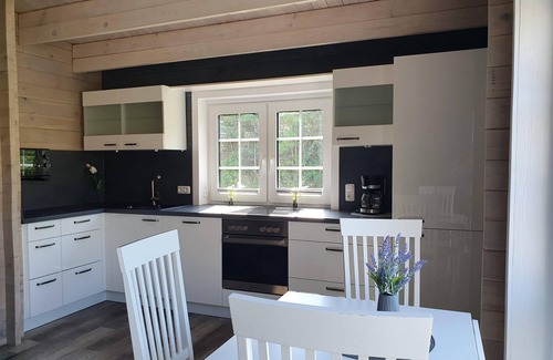 Martensrade Casa | Idyllisches Blockbohlenhaus mit eigenem Garten und Sauna zum Wohlfühlen
