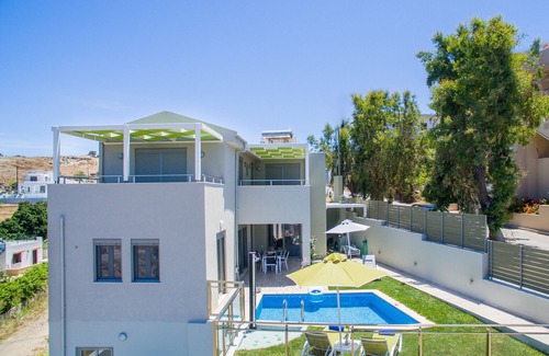 Panormos Villa | Villa de lujo, a poca distancia de la playa, No necesitará vehículo, al lado de todos los servicios
