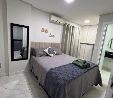 Tocantins Apartamento | Imóvel climatizado, localizado em um prédio novo e equipado com tudo o que você precisa para uma experiência de hospedagem incrível na cidade de Toledo.