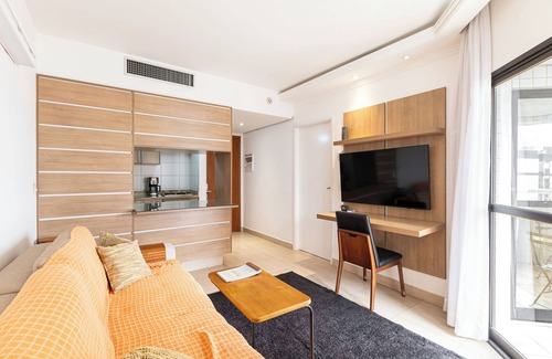 Boqueirao Apartamento | In front of the beach! Apartment with rooftop pool and balcony with view - ARK Houses