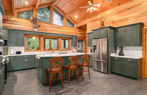 Hendersonville Casa | Indoor Pool, Theatre, Sauna, Large MTN Timber Frame Home