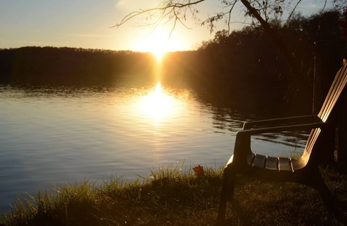 Camdenton Cabaña | Dentro del Premier Old Kinderhook Golf Resort, se admiten mascotas y kayak GRATIS.